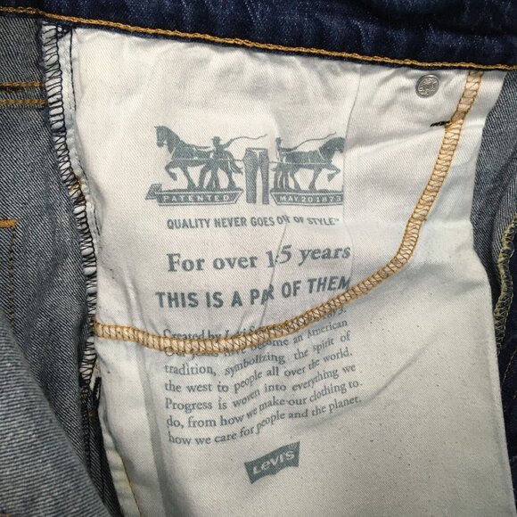 Levis Mens 502 Taper Fit Blue Jeans size 40x30 Stretch Denim Pants Copper Rivets - Picture 13 of 13
